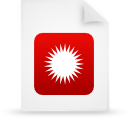 red, document, paper, file icon