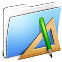 application, aqua, stripped, folder icon