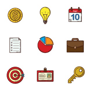 Business icon sets preview