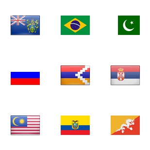 2400 Flags icon sets preview