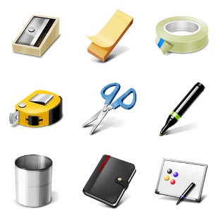 Office Supplies icon sets preview
