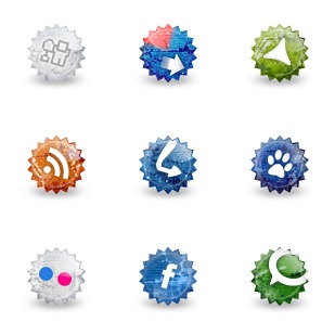 Social Grunge icon sets preview