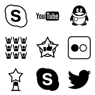 Social Media icon sets preview