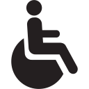 wheelchair, disabled, disable, handicap, accessible, disability, person icon