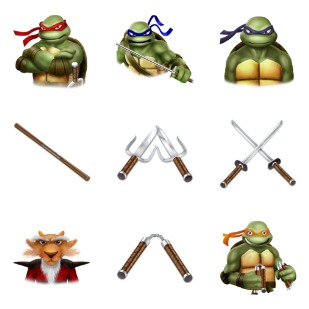TMNT icon sets preview