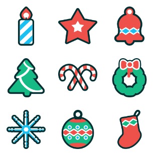 Christmas icon sets preview