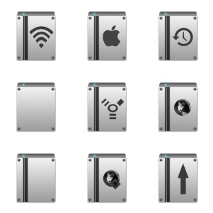 Leopard Ready Vertical Drive icon sets preview