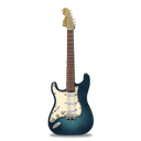 stratocastor, turquoise, guitar icon