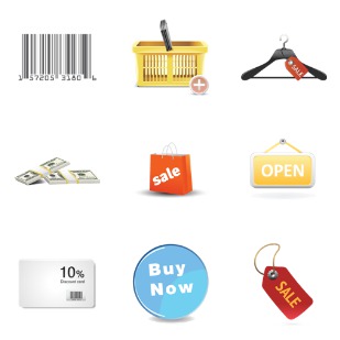 Daily Overview Shopping icon sets preview