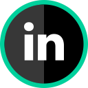 online, media, social, logo, linkedin icon