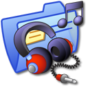 Folder Blue Music 2 icon