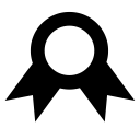 gold, ribbon, medal, award icon