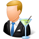 Occupations Bartender Male Light icon
