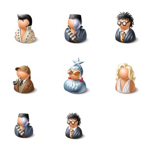 Persons icon sets preview