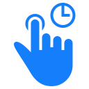 finger, hold, tap, one icon