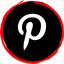 social, logo, media, pinterest icon