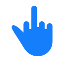 finger, middle icon