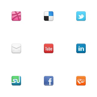 Mighty Social icon sets preview
