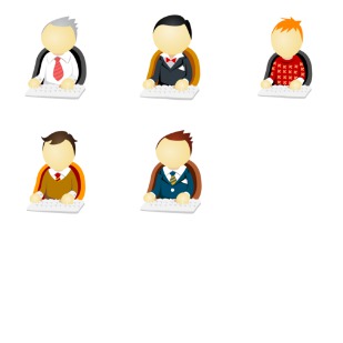 Office Men icon sets preview
