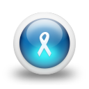 glossy 3d blue ribbon icon
