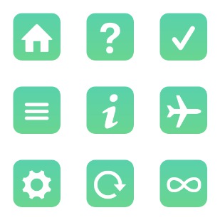 Gradient Runded Glowing icon sets preview
