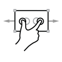 two, scale, gestureworks, finger, horizontal icon