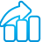 bar, blue, basic, up, chart icon