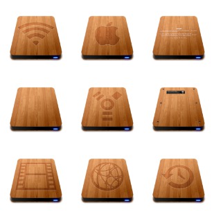 Wooden Slick Drives icon sets preview