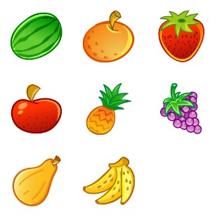 Fruits icon sets preview