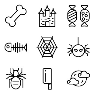 Halloween icon sets preview