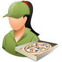 Female, Light, Pizzadeliveryman icon