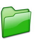folder, closed, green icon