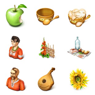 Ukrainian Motifs icon sets preview