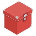 tools, red, storage, box icon