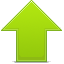 upload, arrow, ascend, up, ascending, rise, increase, green icon