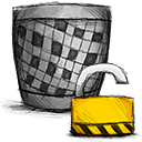 unlocked, trash icon