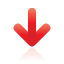 Arrow, Down, Red icon