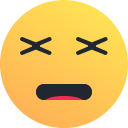 tired, reaction, emot, emoji, face, dead icon