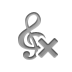 notation, cross, composer icon
