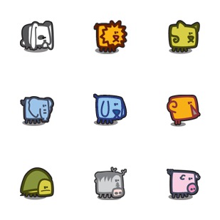 Zootetragonoides icon sets preview