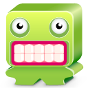 ugly, green, desesperate, monster, scare icon