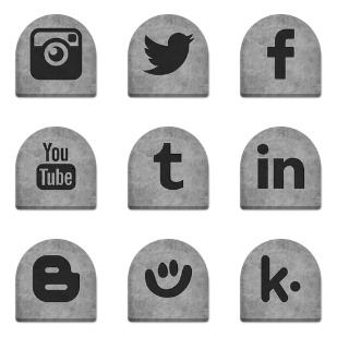 Grave Yard Social Media icon sets preview