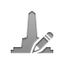 monument, pencil icon