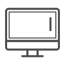 desktop computer, desktop line, desktop, desktop, desktop computer icon