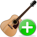 instrument, add, guitar, plus icon