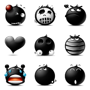 The Black icon sets preview
