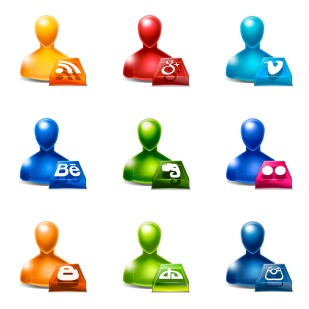 Social Media Avatars - Icon Set icon sets preview