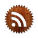 Badge, Feed, Rss, Wood icon