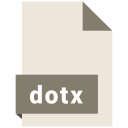 file, extension, format, document, dotx icon