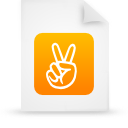 document, file, orange, paper icon